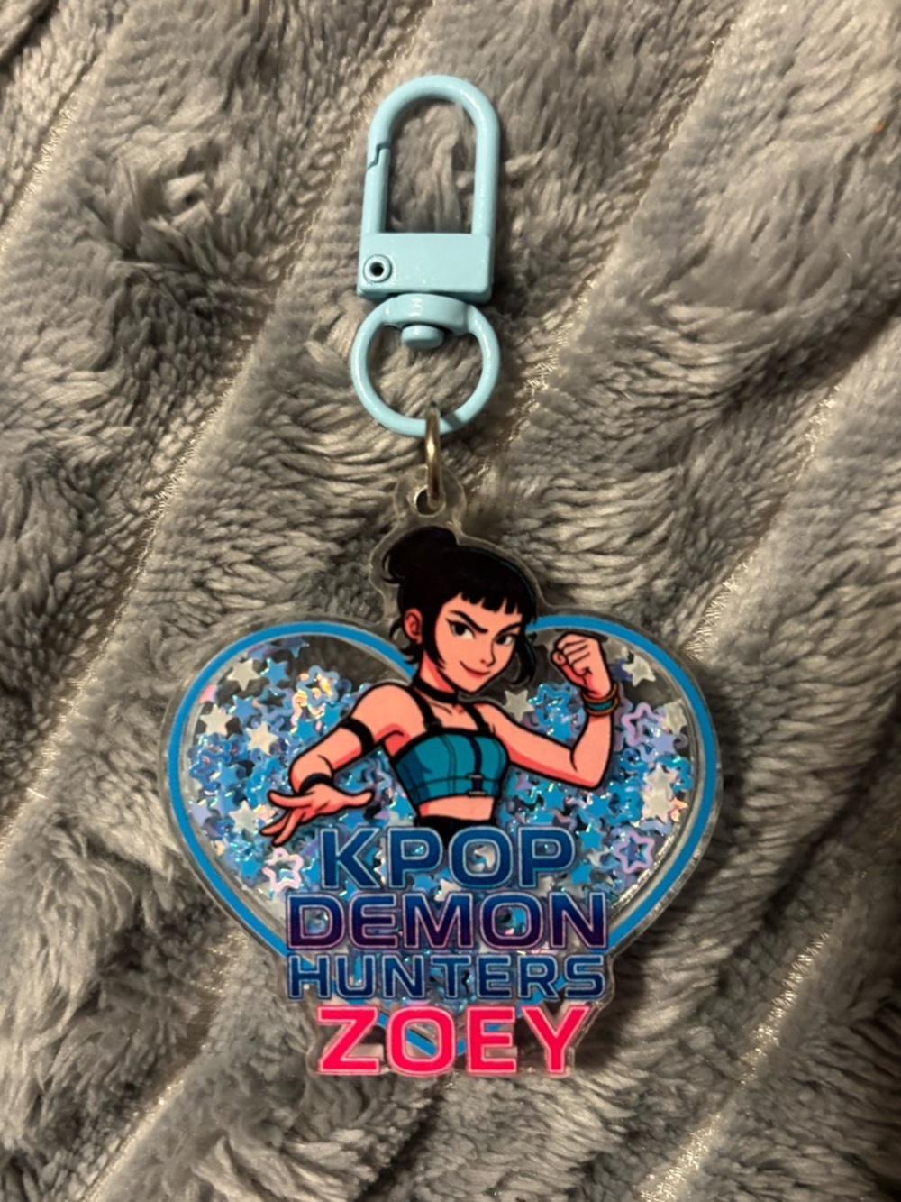 KPOP Huntrix Demon Hunters Zoey Keychain Clip-On - Kids Accessory
